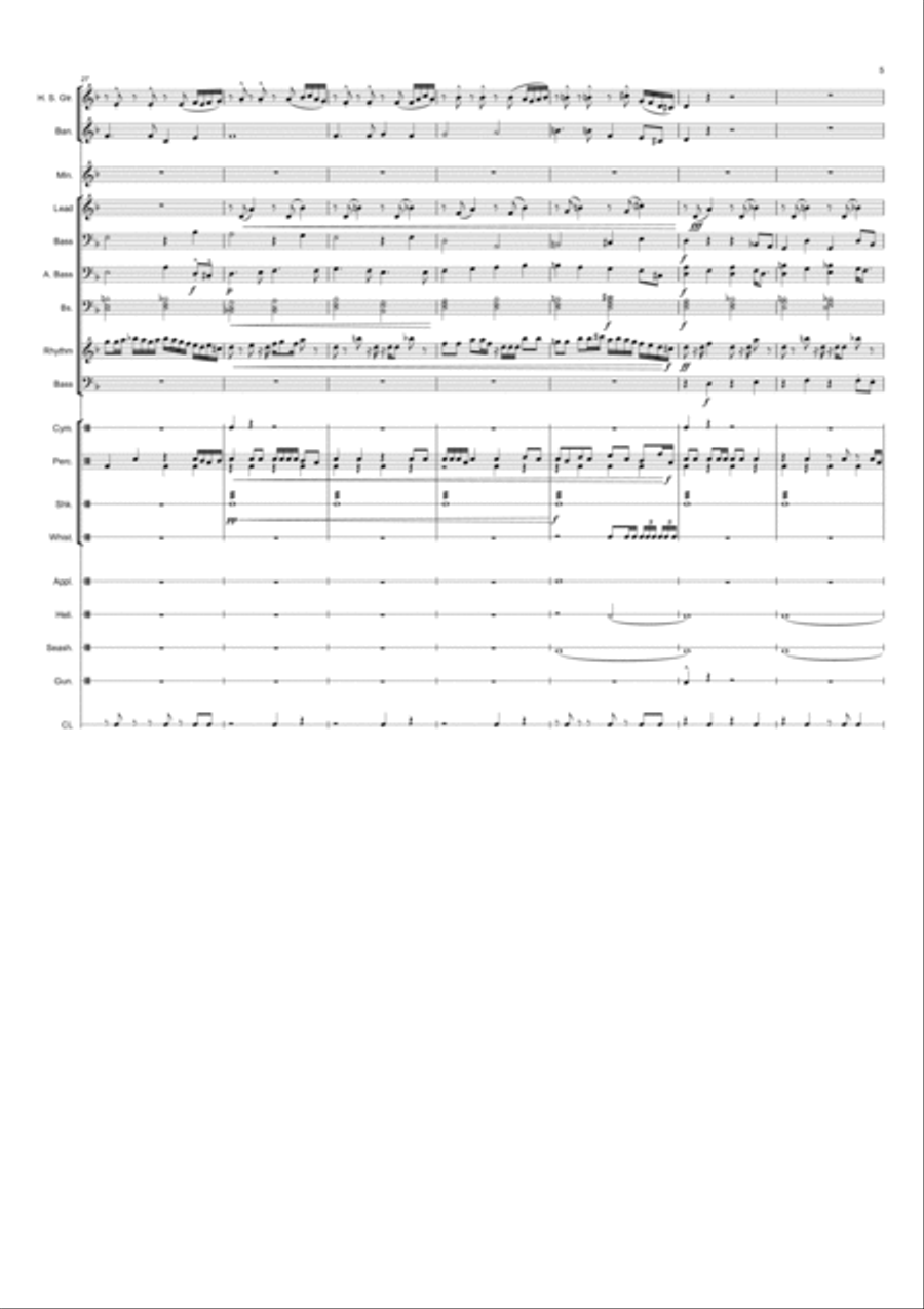 Gang city - Petro Melnyk Percussion Ensemble scores gallery preview page 5