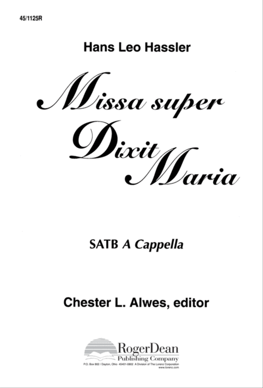 Missa super Dixit Maria Missa super Dixit Maria 4-Part scores gallery preview page 3