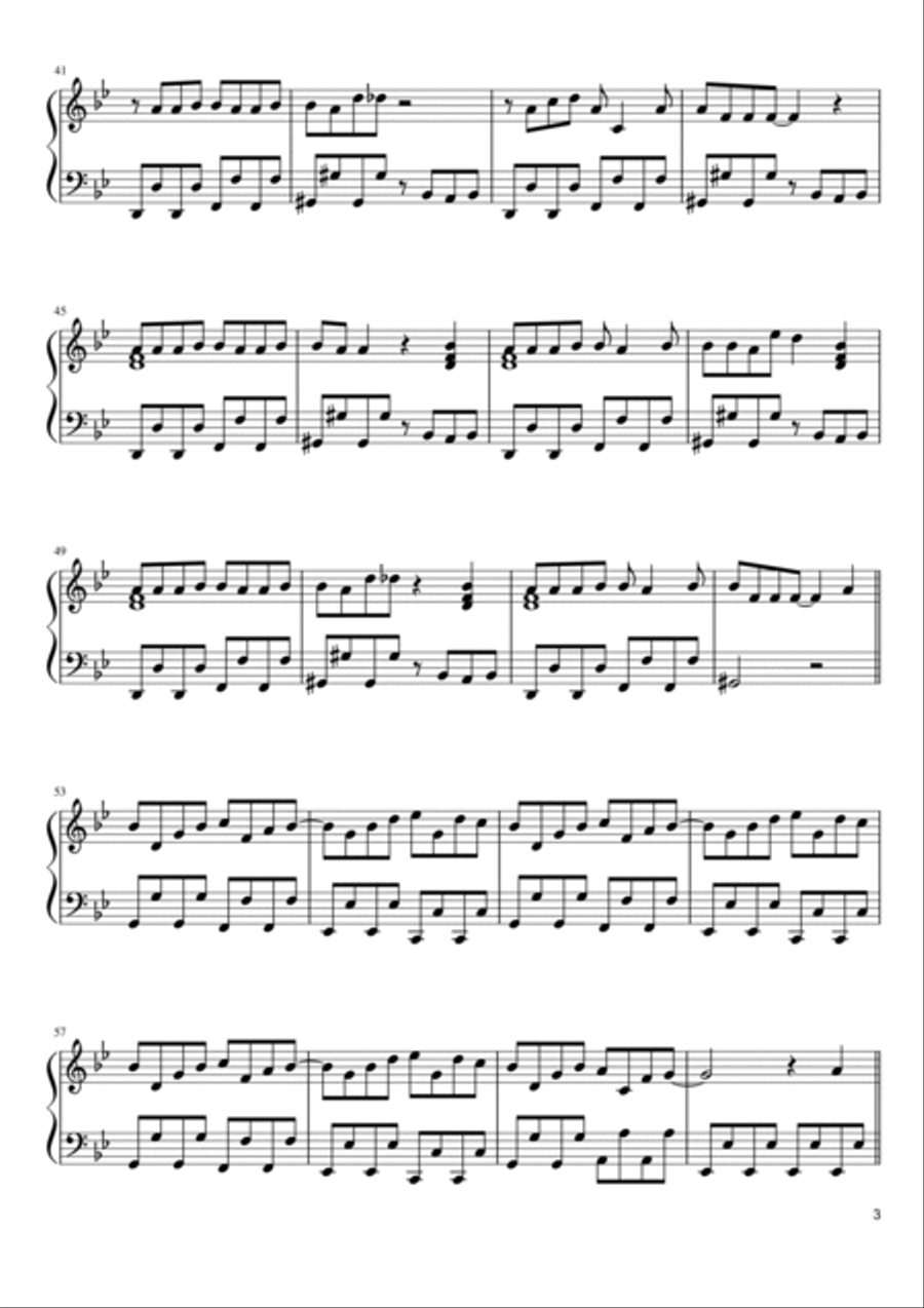 Blue (da Ba Dee) Piano Solo scores gallery preview page 3