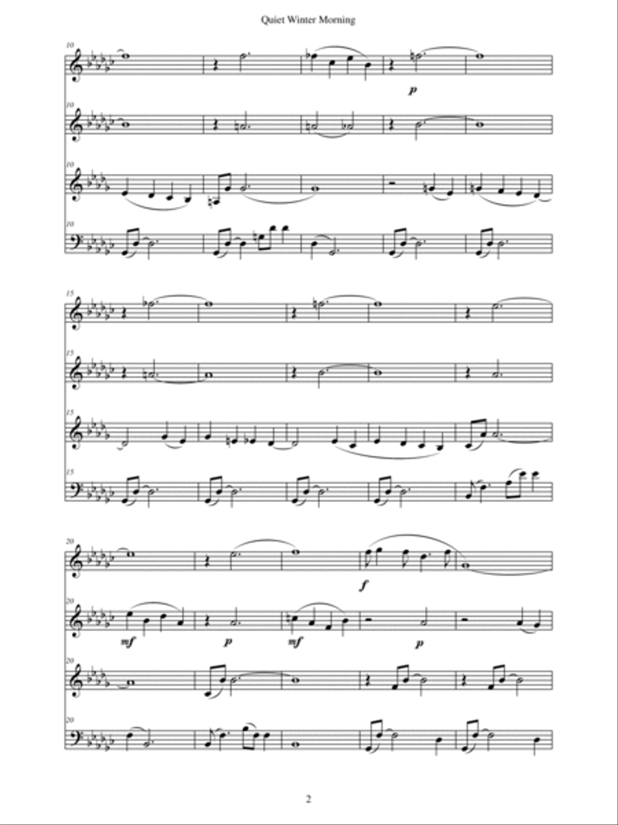 Quiet Winter Morning Quiet Winter Morning Bassoon scores gallery preview page 3