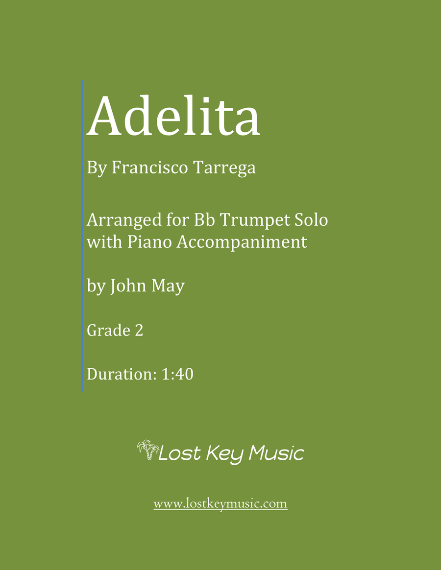 Adelita-Bb Trumpet Solo (Optional Piano Accompaniment) Chamber Music scores gallery preview page 1