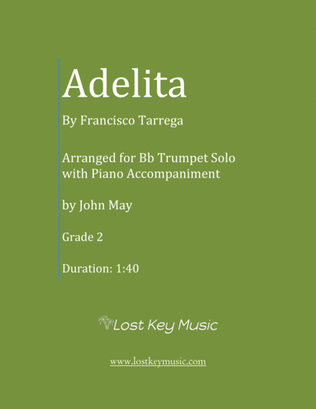 Adelita-Bb Trumpet Solo (Optional Piano Accompaniment)
