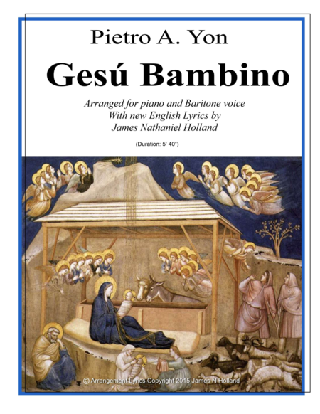 Gesu Bambino for Baritone Voice and Piano with New English Lyrics image number null