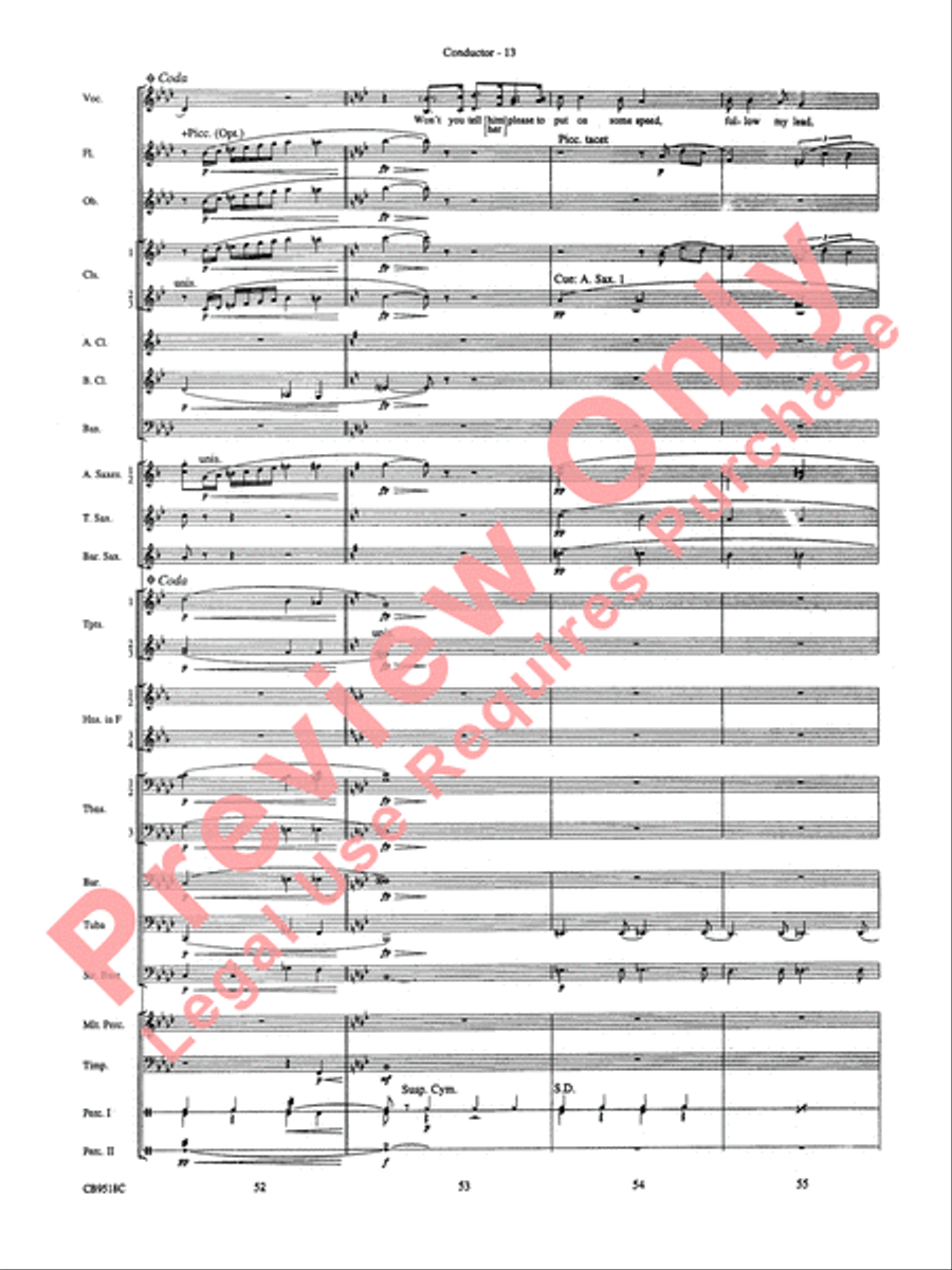 Someone to Watch Over Me Concert Band scores gallery preview page 15