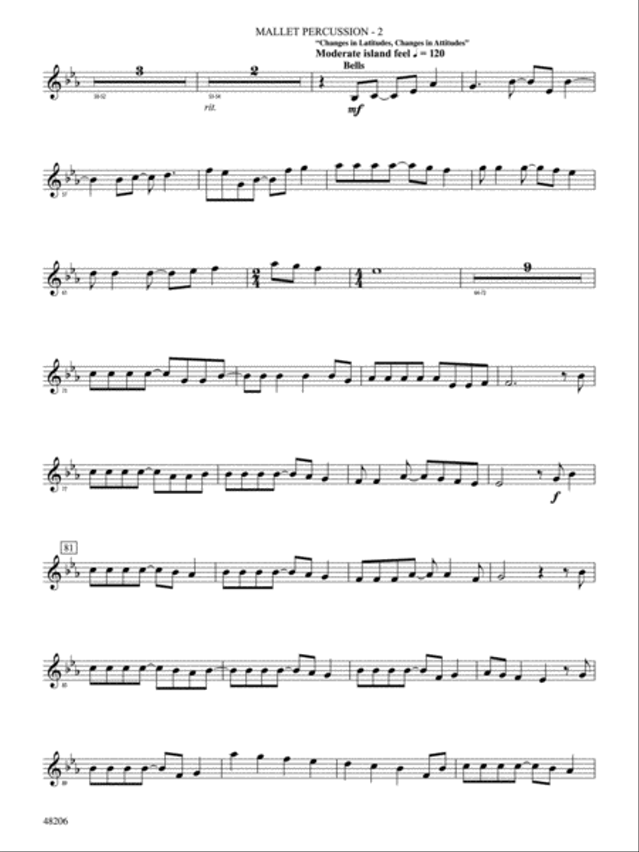 Jimmy Buffett--The Hits: Mallets Concert Band scores gallery preview page 2
