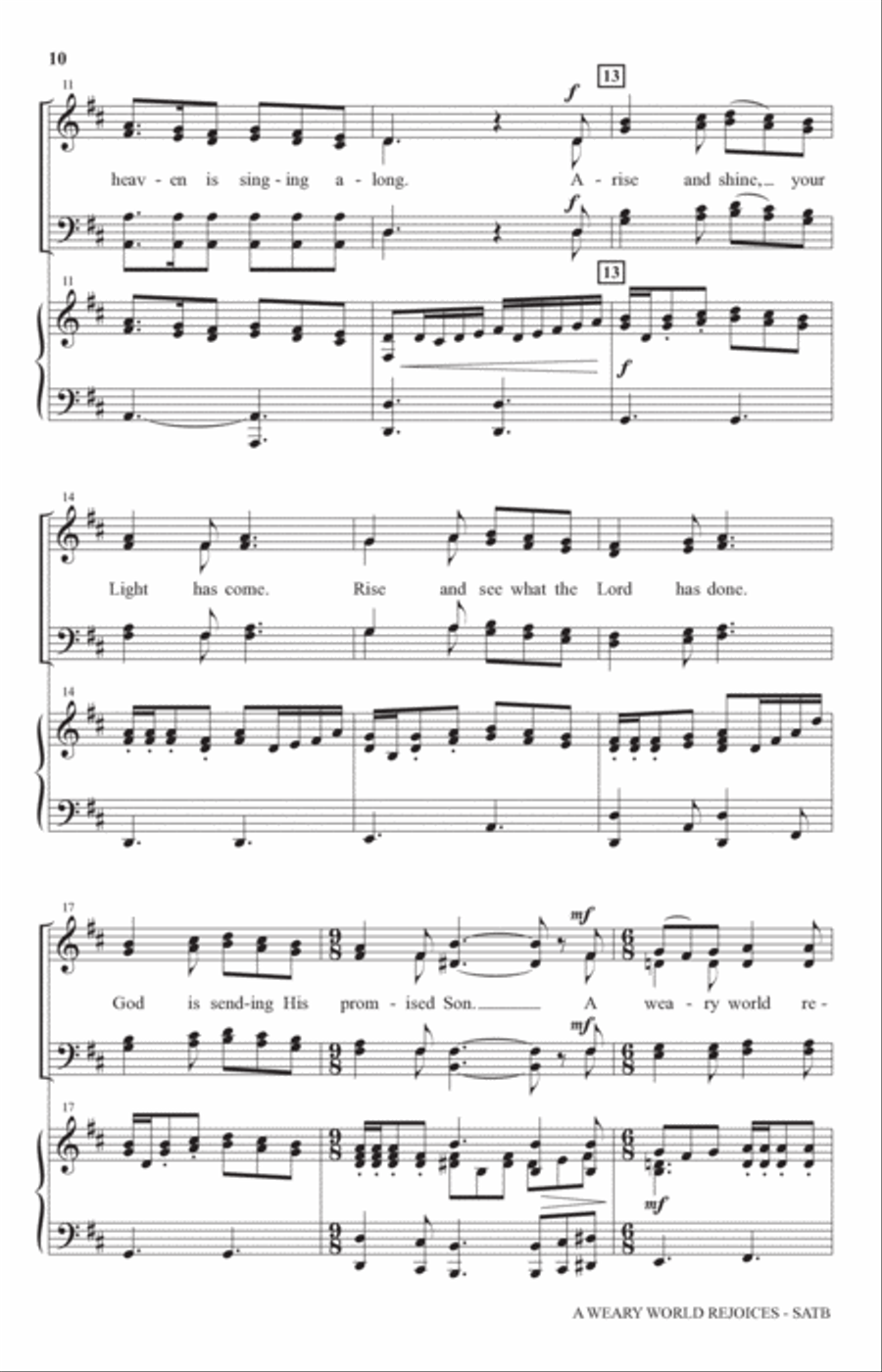 A Weary World Rejoices (A Chamber Cantata For Christmas) 4-Part scores gallery preview page 7