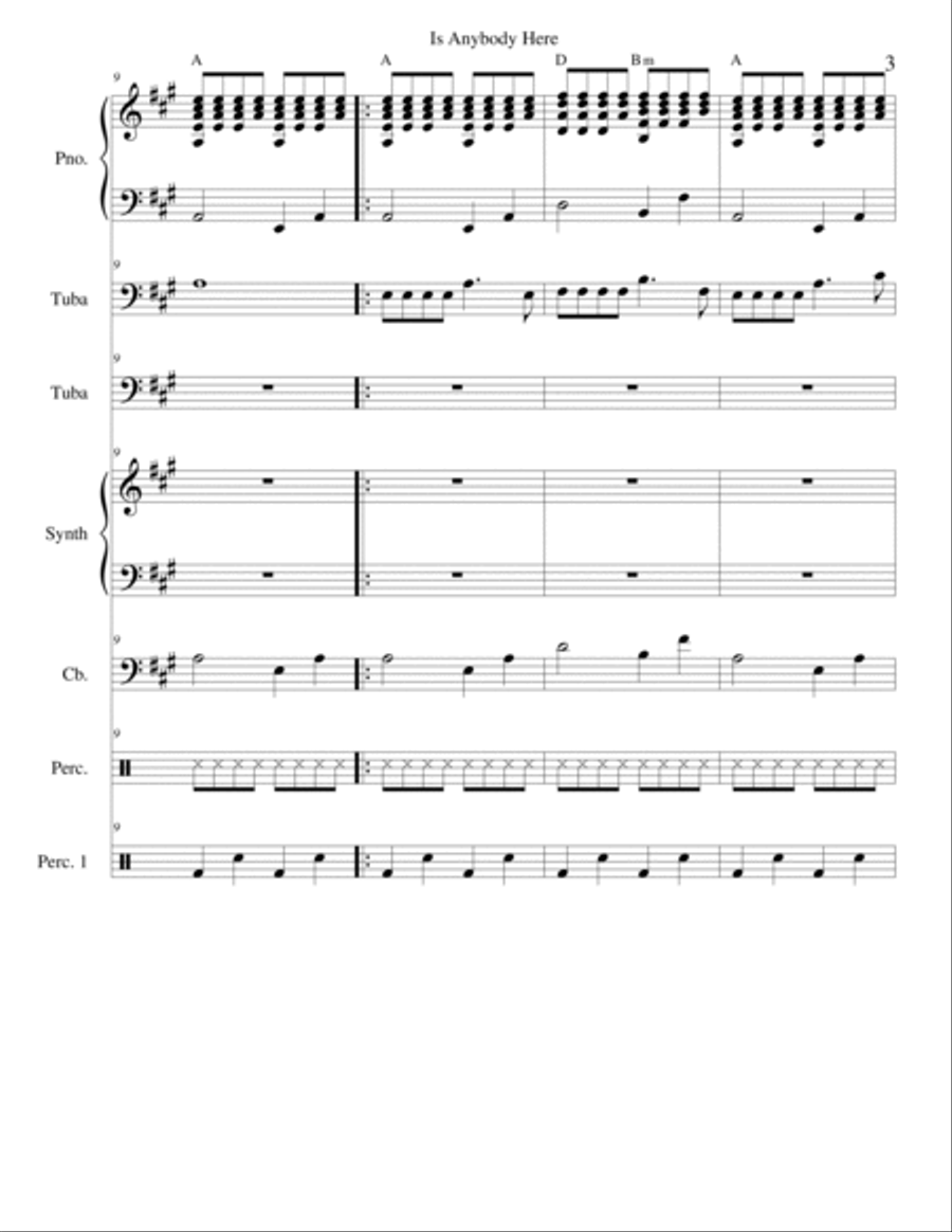Is Anybody There Tuba scores gallery preview page 3