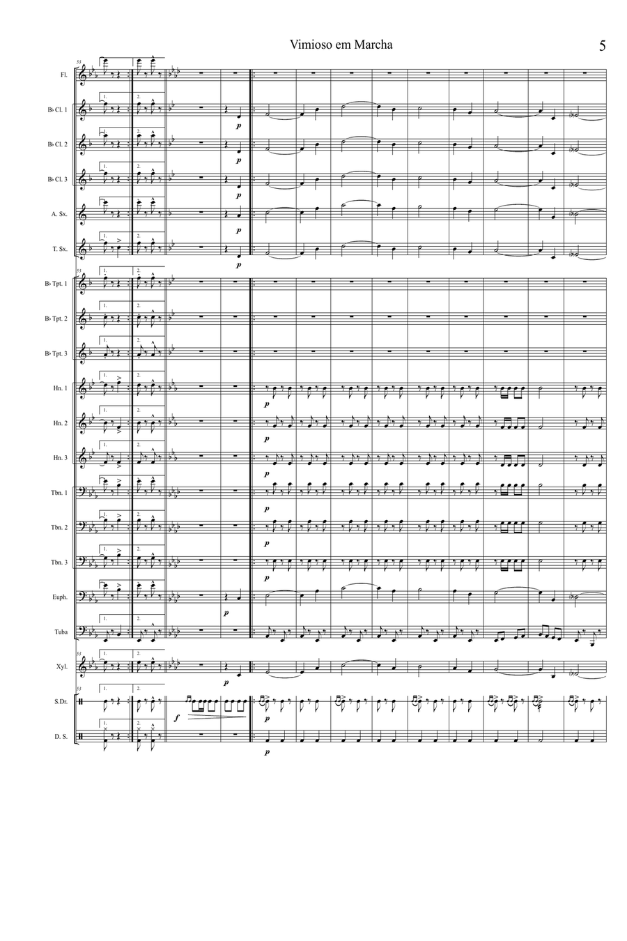 Vimioso em Marcha Marching Band scores gallery preview page 5