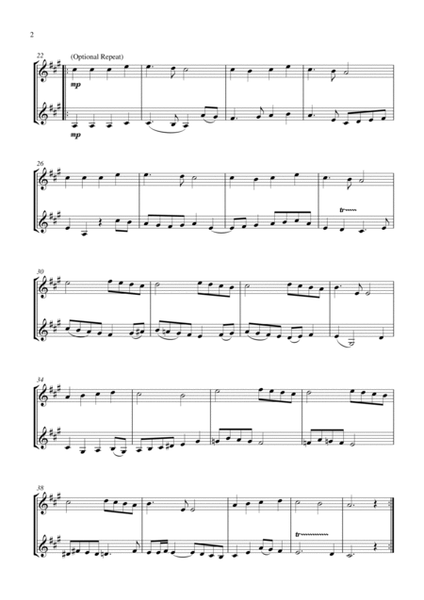 Angels We Have Heard On High (for violin duet, suitable for grades 2-5) image number null