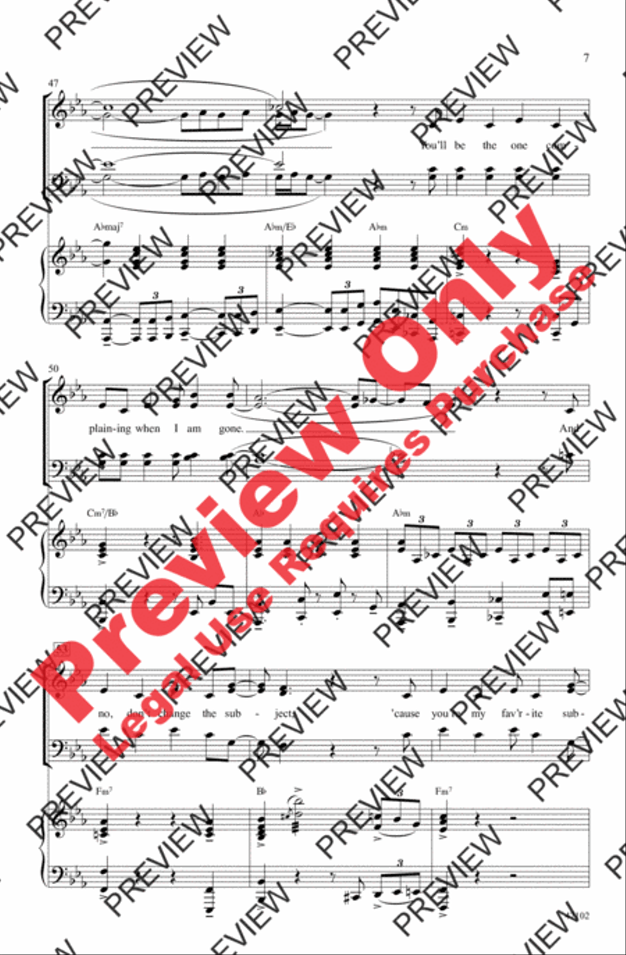 You'll Be Back 4-Part scores gallery preview page 7