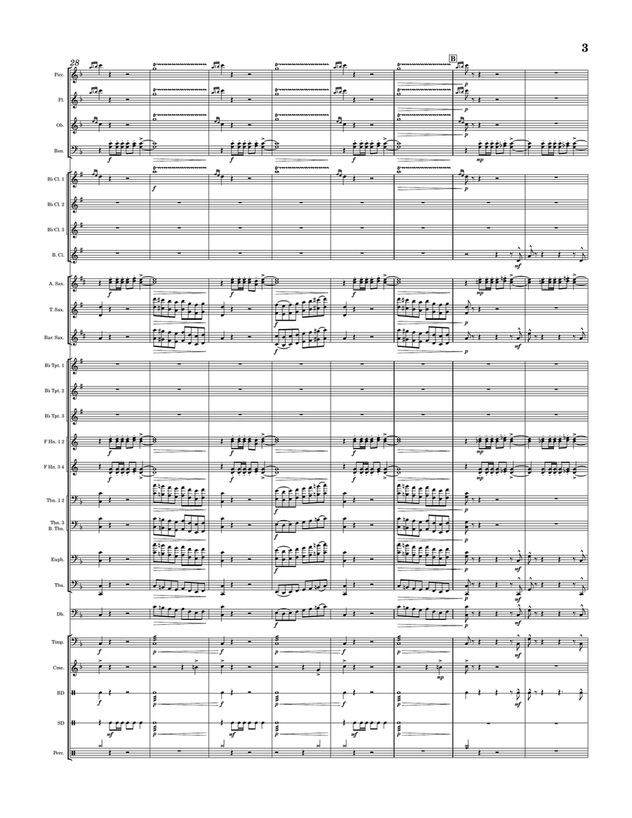 Sonata in F Major Concert Band scores gallery preview page 3