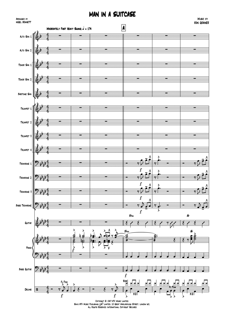 Man In A Suitcase Jazz Ensemble scores gallery preview page 1