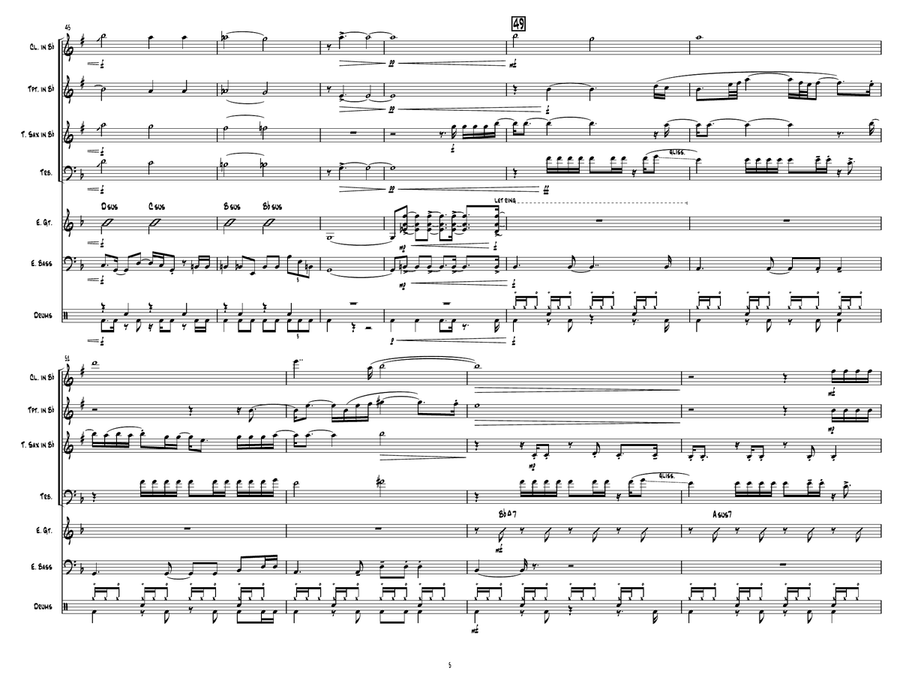 Earfquake Jazz Ensemble scores gallery preview page 5