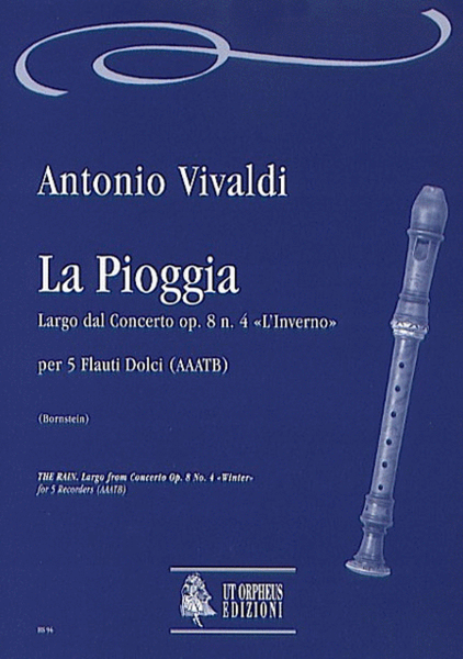 The Rain. Largo from Concerto Op. 8 No. 4 “Winter for 5 Recorders (AAATB) image number null