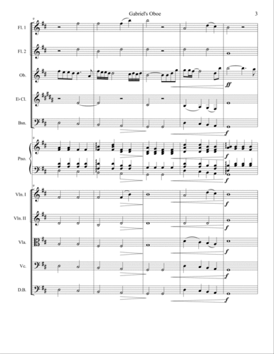 Gabriel's Oboe Chamber Orchestra scores gallery preview page 3