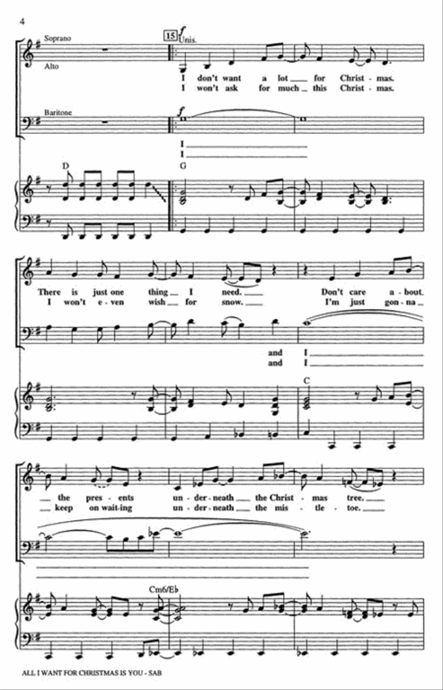 All I Want for Christmas Is You 3-Part scores gallery preview page 3