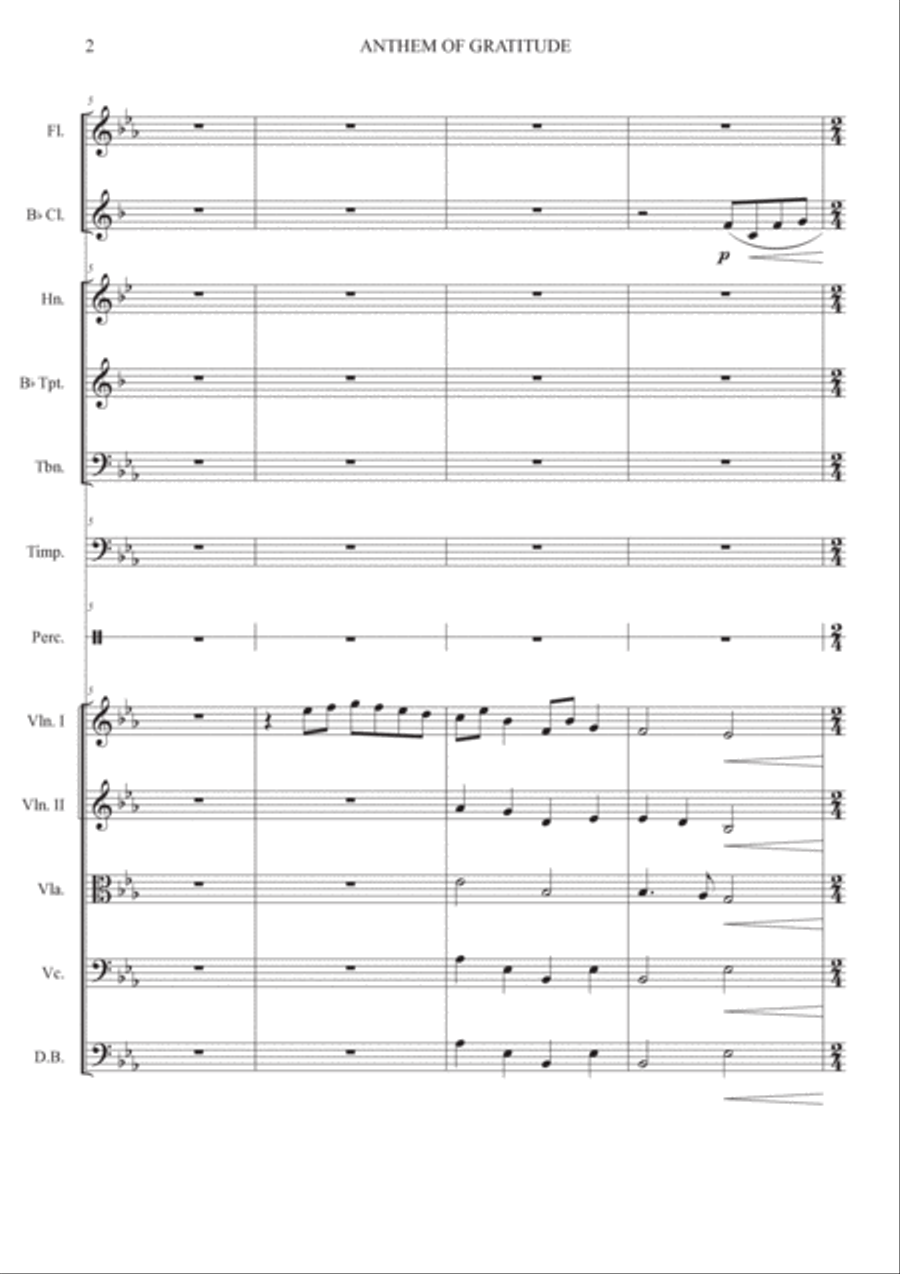 Anthem Of Gratitude Chamber Orchestra scores gallery preview page 2