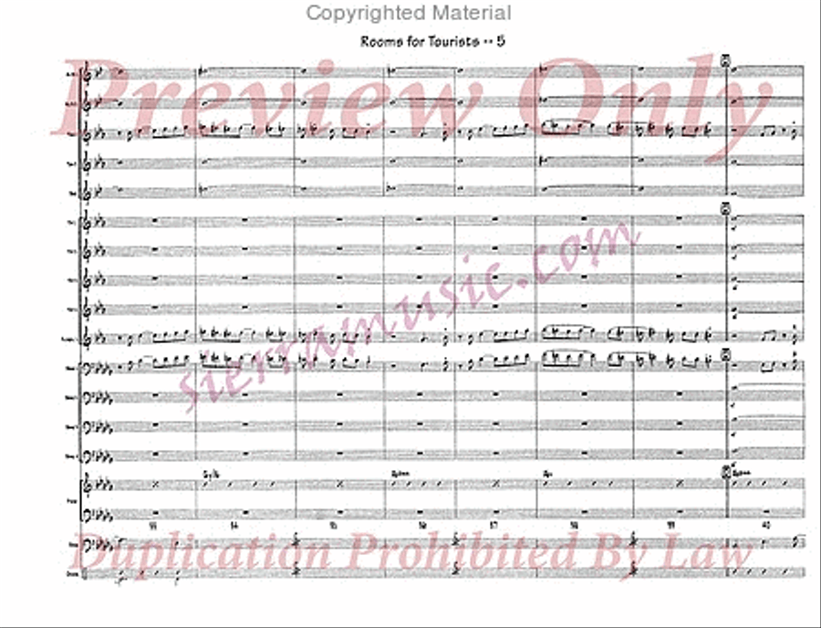 Rooms For Tourists Rooms For Tourists Jazz Ensemble scores gallery preview page 6