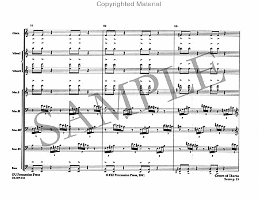 Crown of Thorns Percussion Ensemble scores gallery preview page 16