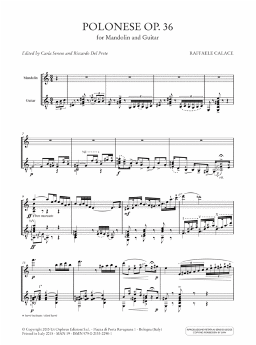 Polonese Op. 36 for Mandolin and Guitar Acoustic Guitar scores gallery preview page 2