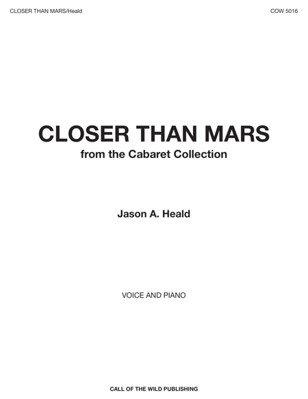 "Closer than Mars" for solo/unison voice and piano image number null