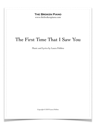 Book cover for The First Time That I Saw You