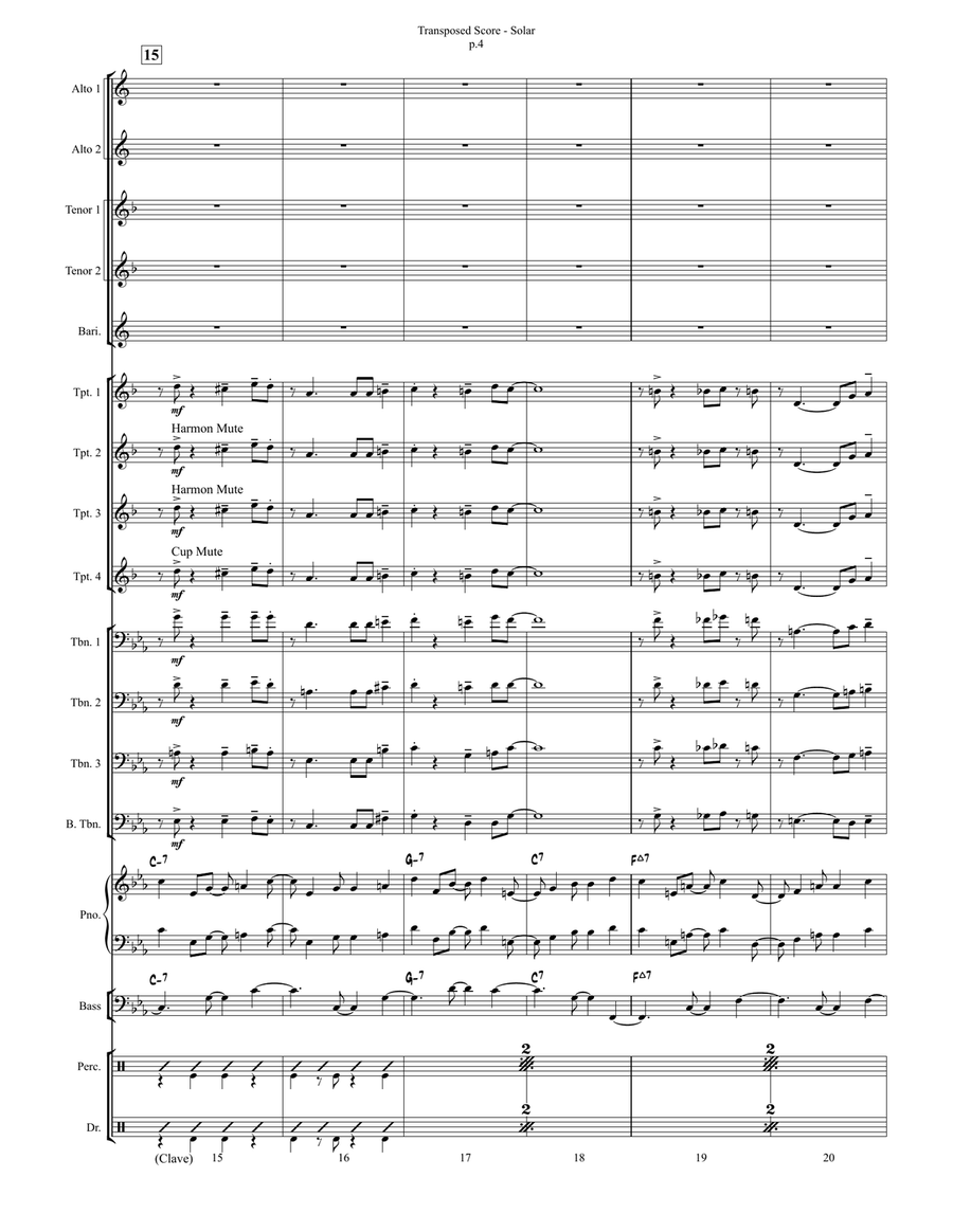 Solar Jazz Ensemble scores gallery preview page 5
