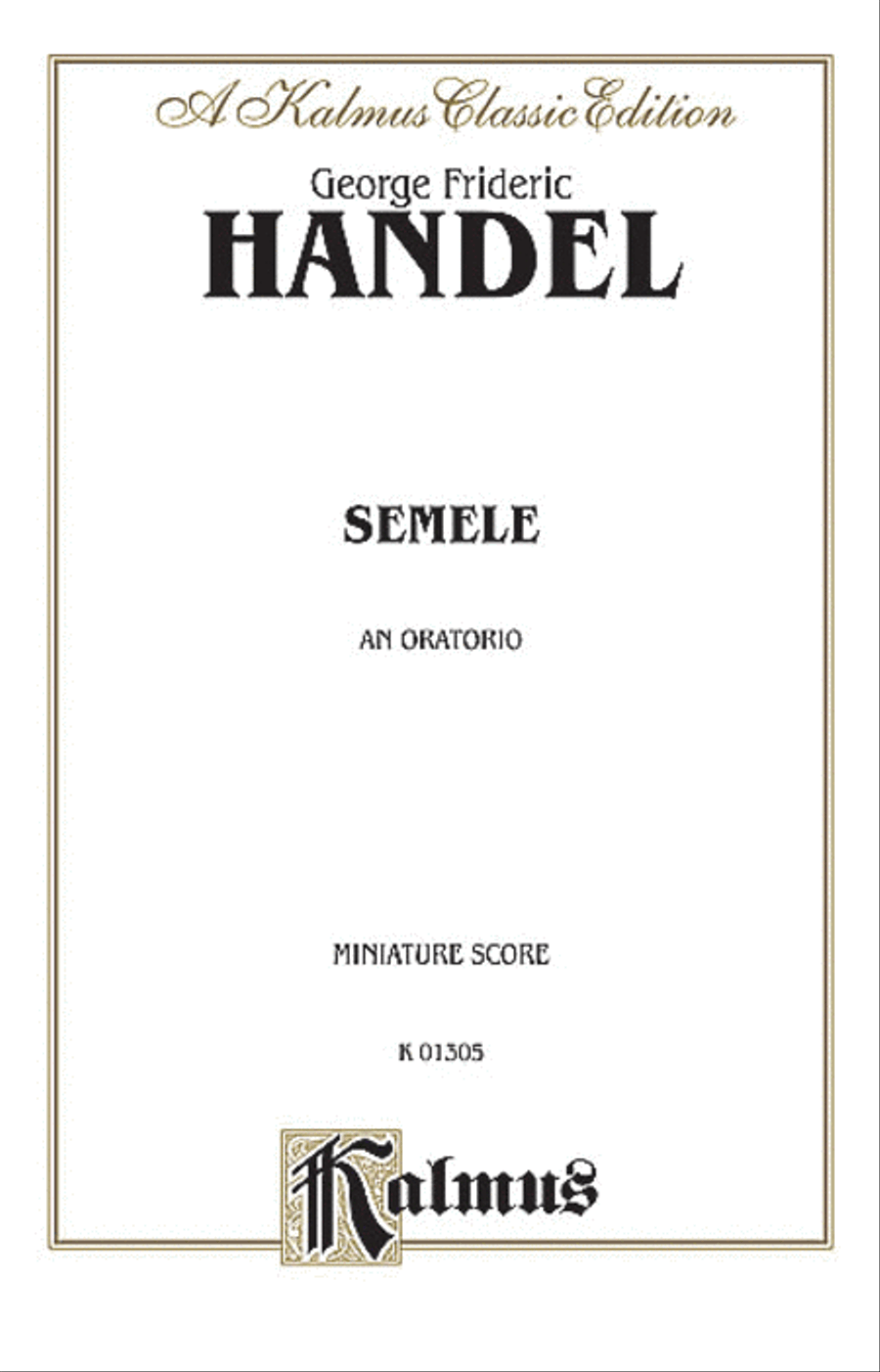 Semele (1744) Choir scores gallery preview page 1