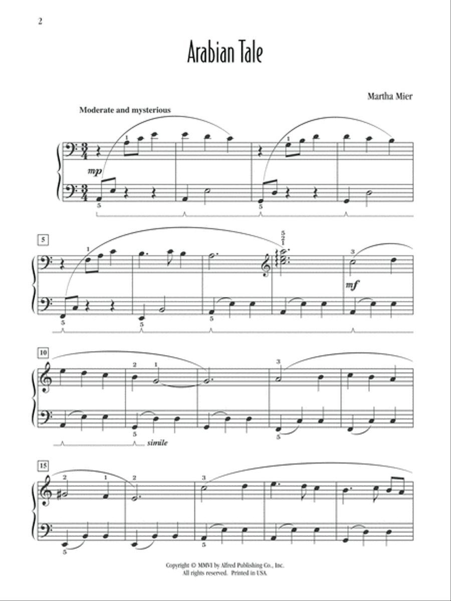 Arabian Tale Piano Solo scores gallery preview page 2