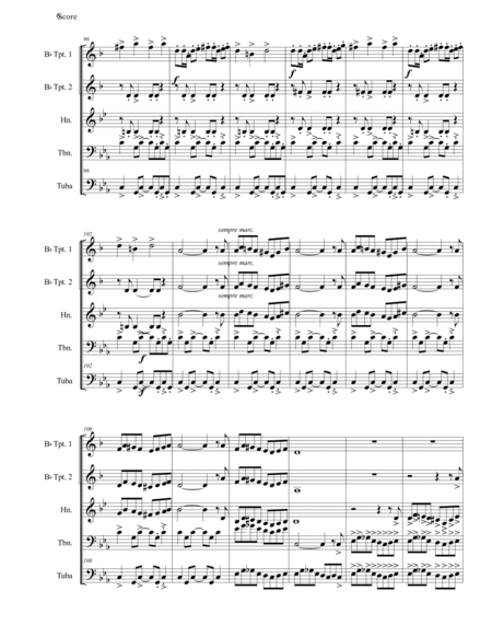 Hanukkah Medley for Brass Quintet-Score and Parts image number null