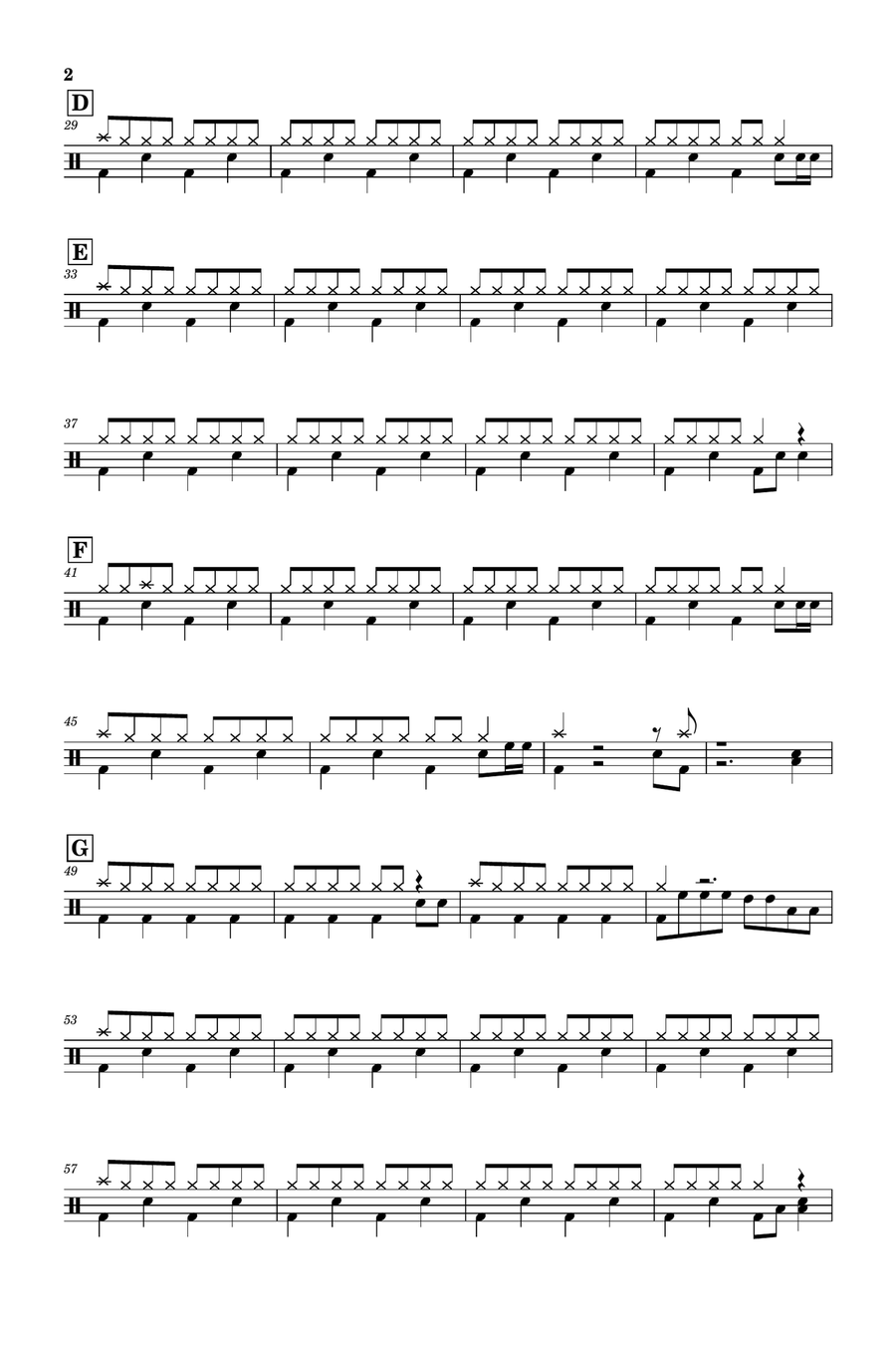 Too Hot To Handle Too Hot To Handle Drum Set scores gallery preview page 2