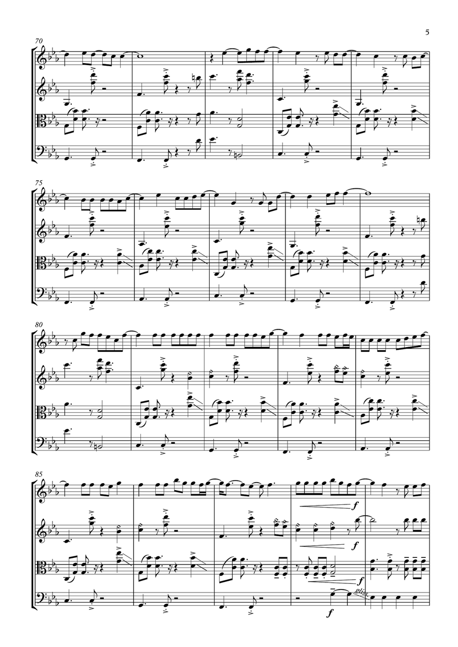 Mirrors String Quartet scores gallery preview page 5