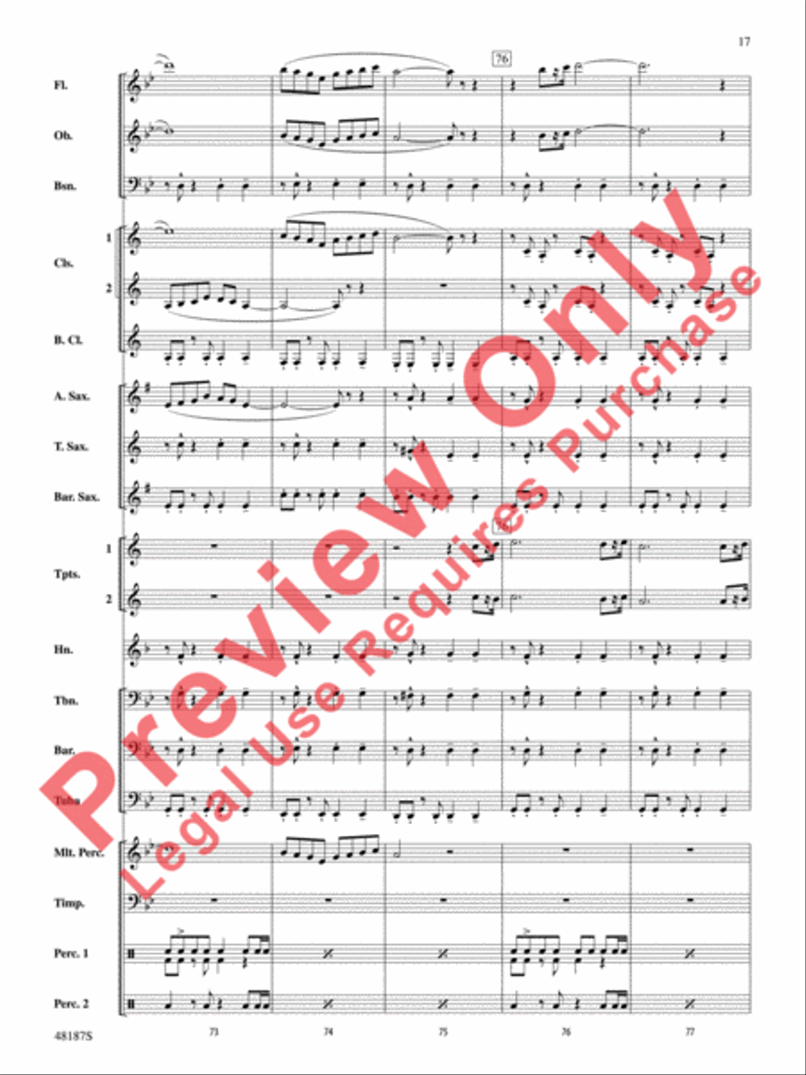 Fortaleza Concert Band scores gallery preview page 18