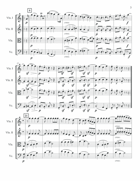 Beethoven Andante String Quartet score and parts image number null
