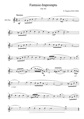 Fantaisie-Impromptu (Op. 66) - for alto sax solo