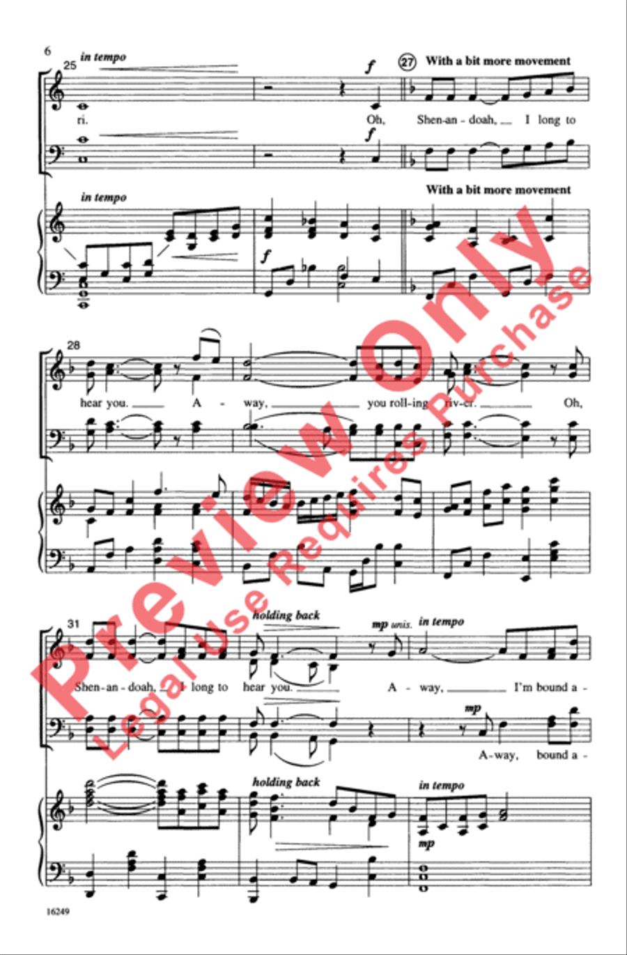 Shenandoah 4-Part scores gallery preview page 6