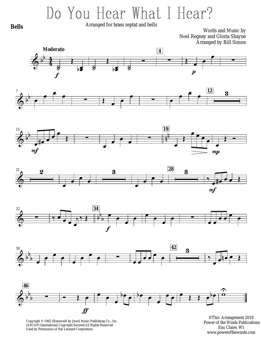 Do You Hear What I Hear Brass Ensemble scores gallery preview page 6