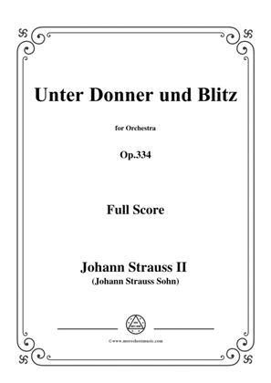 Book cover for Johann Strauss II-Unter Donner und Blitz,Op.324,for Orchestra