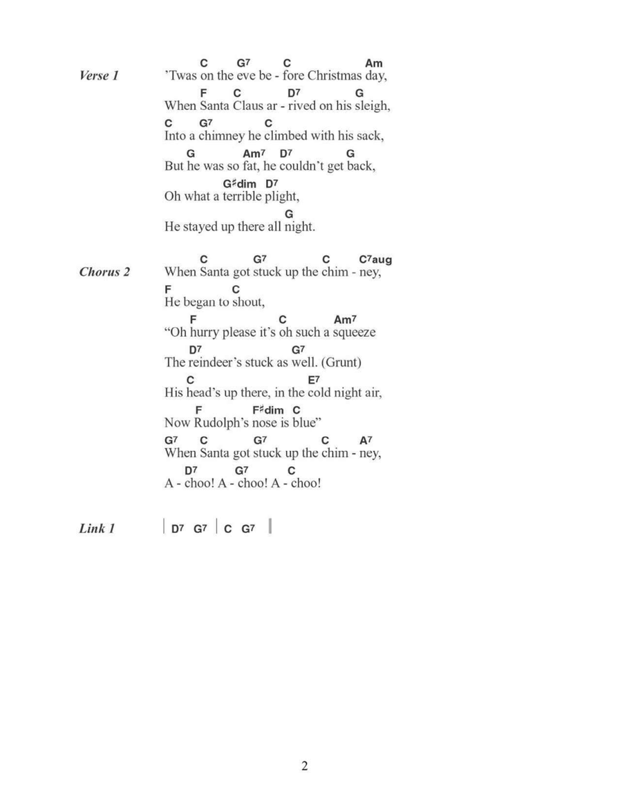When Santa Got Stuck Up The Chimney Electric Guitar scores gallery preview page 2