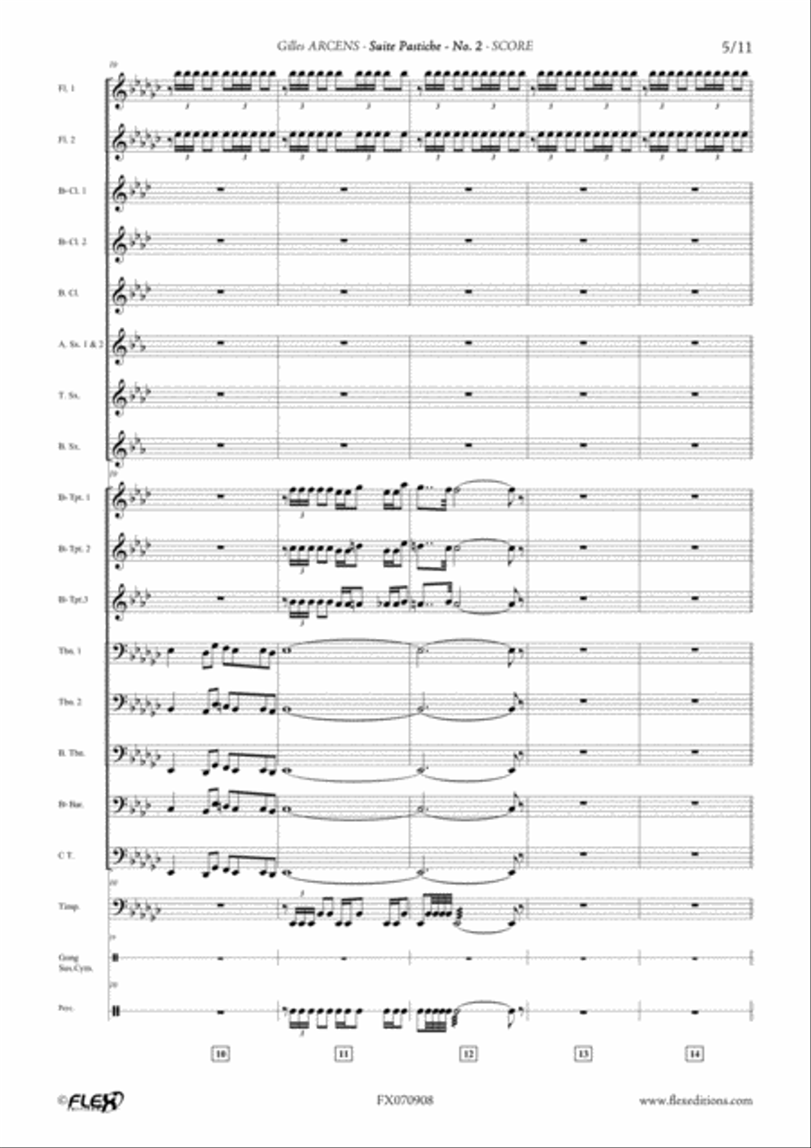 Suite Pastiche: No. 2 Concert Band scores gallery preview page 5