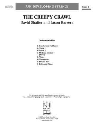 Book cover for The Creepy Crawl: Score