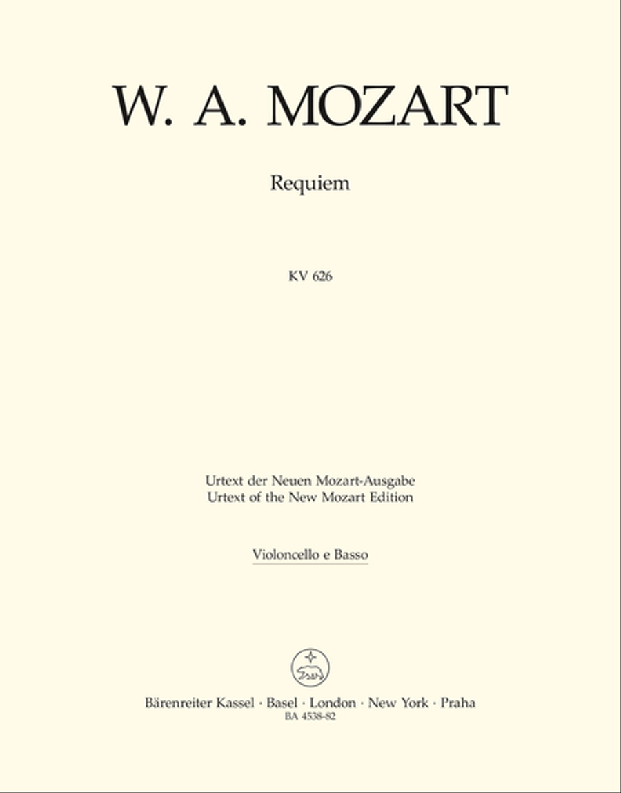 Requiem KV 626 Double Bass scores gallery preview page 1