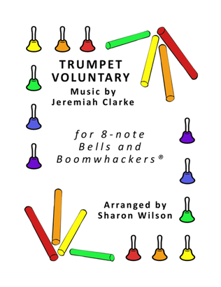 Book cover for Trumpet Voluntary for 8-note Bells and Boomwhackers® (with Black and White Notes)