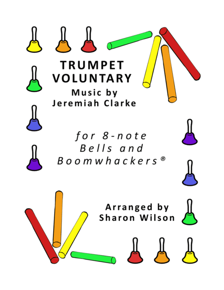 Trumpet Voluntary for 8-note Bells and Boomwhackers® (with Black and White Notes) image number null