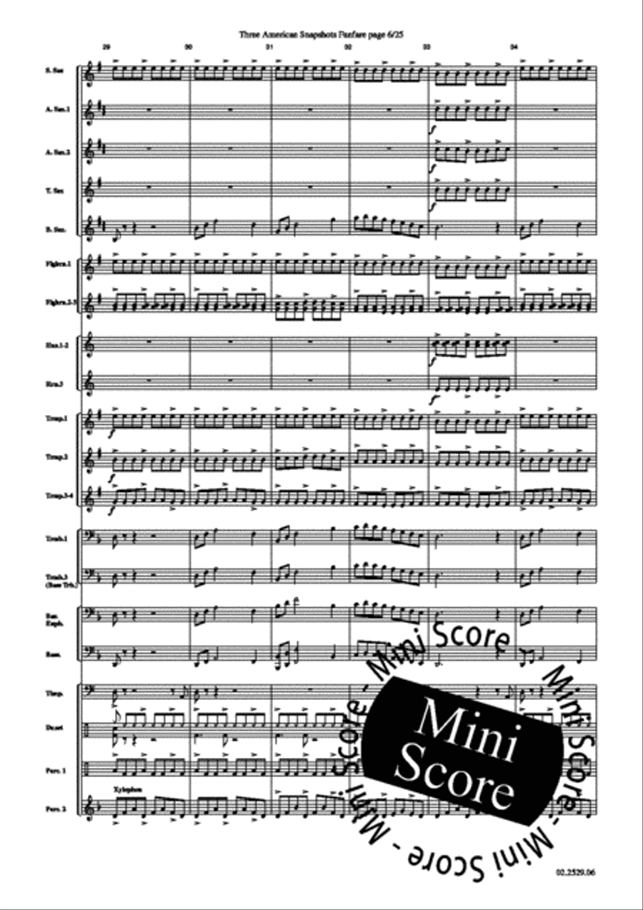 Three American Snapshots Three American Snapshots Fanfare Band scores gallery preview page 12