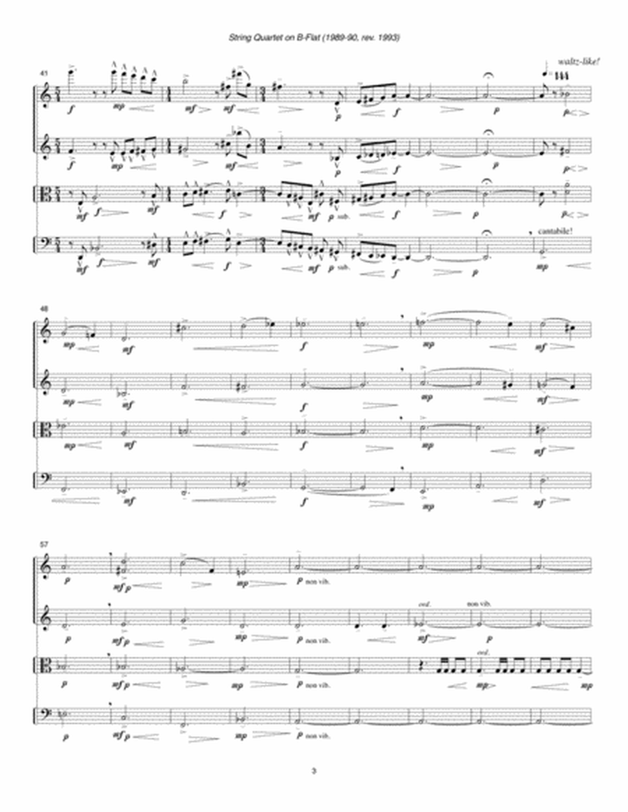 String Quartet on B-flat (1989-90, rev. 1993) image number null