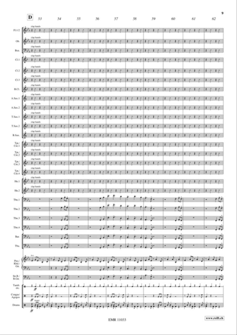 Carnival Samba Concert Band scores gallery preview page 10