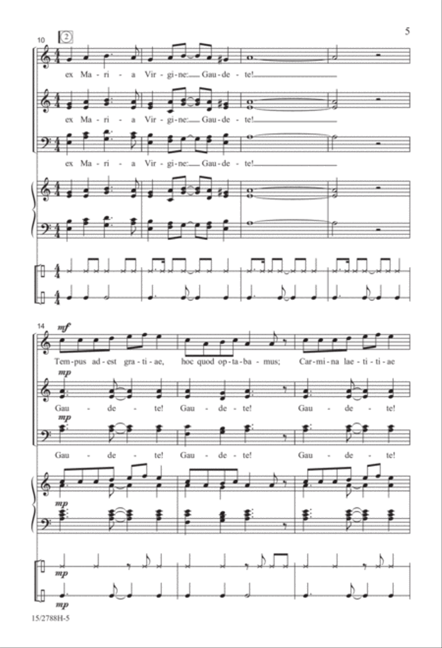 Gaudete! SSATB scores gallery preview page 6