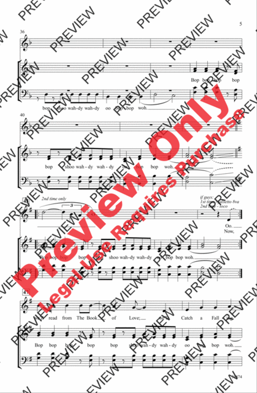 A Doo-Wop Christmas (With You) 4-Part scores gallery preview page 5