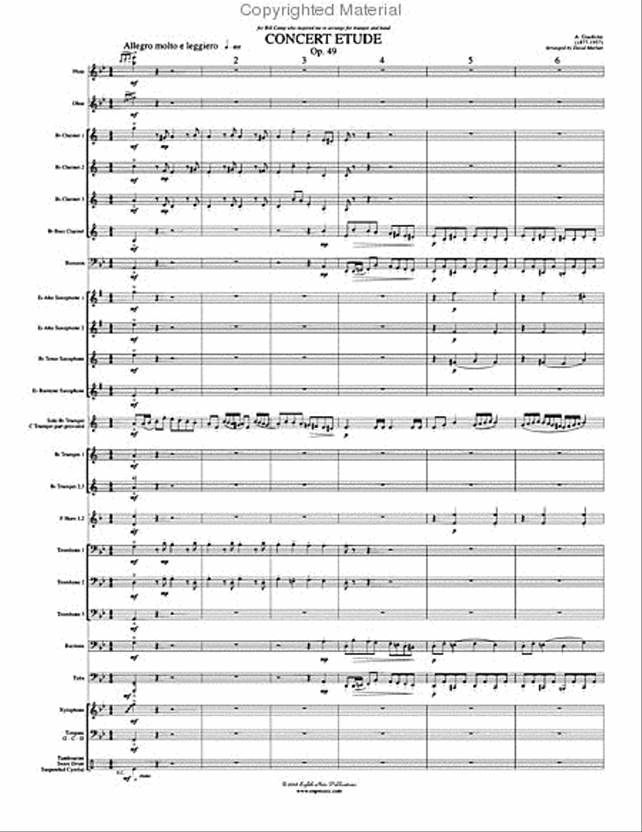 Concert Etude, Op. 49 Concert Band scores gallery preview page 4